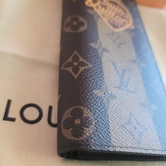 Louis Vuitton Brazza Monogram Stripes Coated Canvas Wallet Virgil Abloh x NIGO - Picture 6 of 16